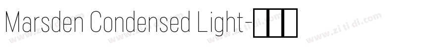Marsden Condensed Light字体转换
